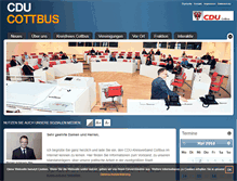 Tablet Screenshot of cdu-cottbus.de